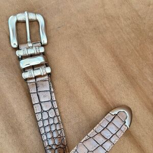 Streets Ahead Brown Reptile Print Belt 40930 Size Large